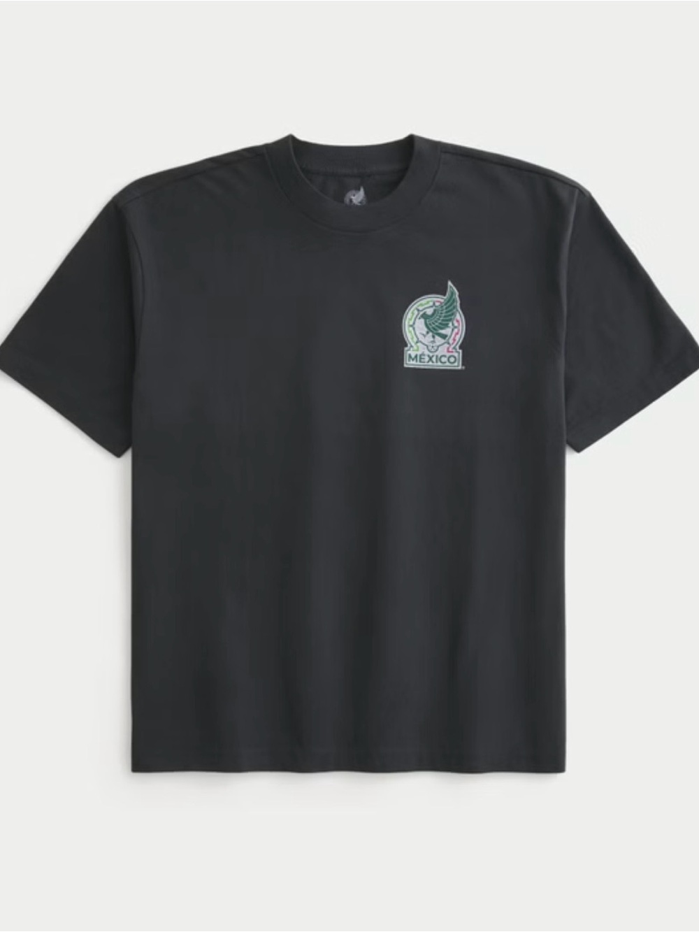 Hollister Mexico Tricolor Graphic Tee - Black with Green & Red - Picture 4 of 4